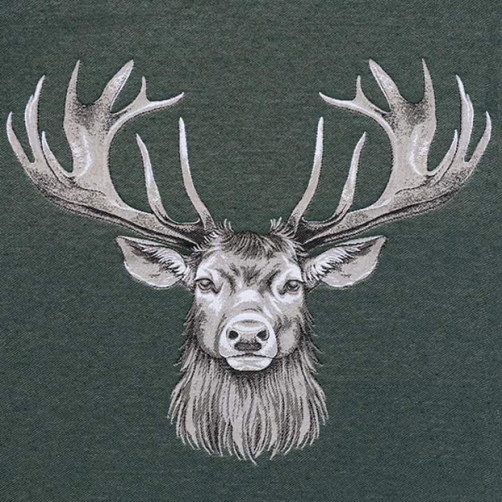 612-3_45x45 kh_gewebter hirsch_grün_gross